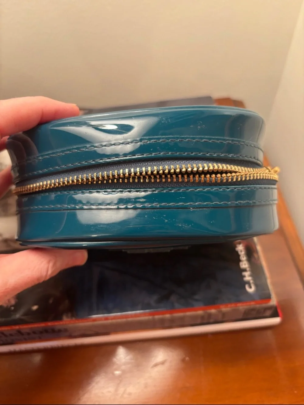 Tory Burch glossy teal